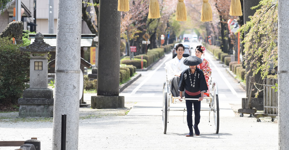 人力車で移動